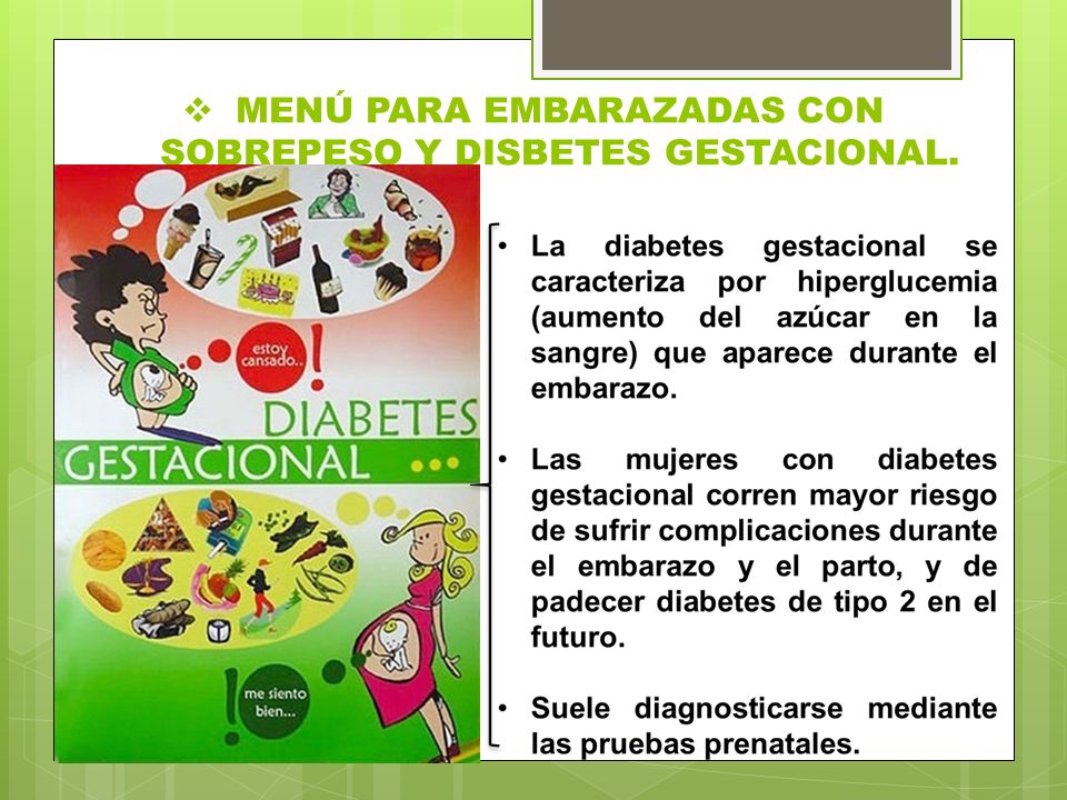 Menu para embarazadas con diabetes gestacional Menu para embarazadas con diabetes gestacional